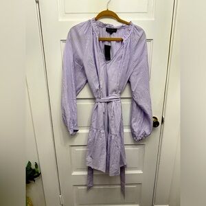 NWT ELOQUII Purple & White Striped Dress Size 18/20